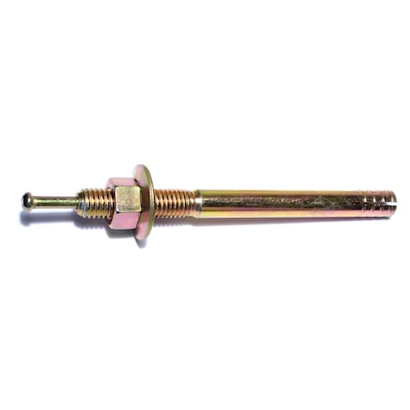 Midwest Fastener Nail Drive Anchor, 1/2" Dia., 6" L, Steel Yellow Zinc, 25 PK 05684